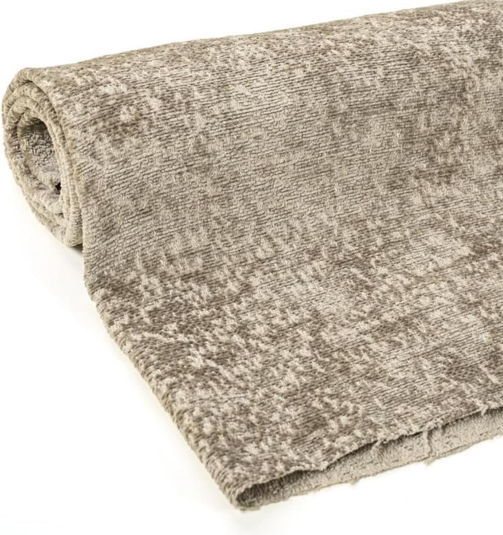 Foamma Hutton Jacquard Solid Upholstery Fabric by The Yard  56" Wide Soft Fabric Ideal for Cushions, Drapes, Upholstery, Decorative Projects and Home Dcor - Elephant, 2 Yards