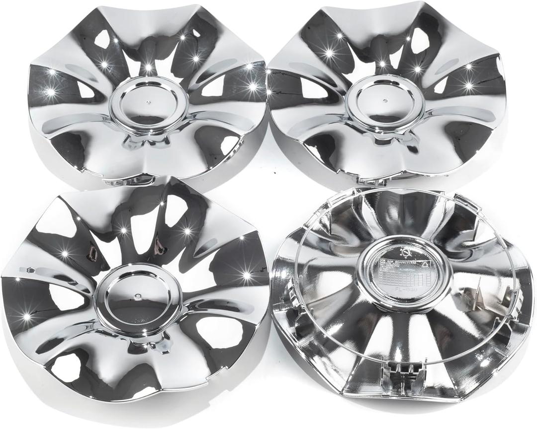 GTOWNWORKS 168mm/6.6in Wheel Center Cap for Chrysler Town Country 20082010 17‘’ Wheels Rim Hubcap Replacement 04721717AA 4721717AA Chrome Center Cover 4 Pack