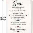 3 x Fathers Day Card for Son, Happy Father's Day Son Card, Fathers Day Gift for Him, Heartfelt Greeting Card for the Loving Providing Protecting Dad He Has Become