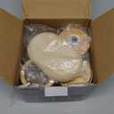 iMucci Bathroom Accessories Set 5Piece Beige Bathroom Sets, Toothbrush Holder, Toothbrush Cup, Lotion Soap Dispenser, Soap Dish and Qtip Holder Bathroom Decor