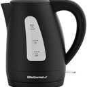 Elite Gourmet EKT8690 1.7L Electric Tea Kettle 1500W Hot Water Heater Boiler BPAFree, Fast Boil, Water Level Window and Auto ShutOff, Black
