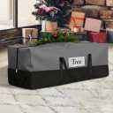 Christmas Tree Storage Bag, Fits Up to 10-12 Ft Tall Artificial Trees, Heavy Duty 600D Oxford Skeleton Storage Box with Reinforced Handles, Zipper, Transparent Pocket, Gray