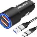 Car Charger Fast Charging for Moto G Stylus 5G 2021 2020/Power 2021 2022 2023,G100/G Pure/G Play/G Fast/G7 Play Power,Edge 2021 2020/Z4 Z3,One 5G Ace,30W Adapter Quick Charge 3.0+6FT USB Cable