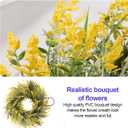 26'' Large Lavender & Eucalyptus Wreath for Front Door | Artificial Eucalyptus Leaves Greenery Outdoor Wreath for Wedding Farmhouse Porch Wall Room Home Decor (Yellow)