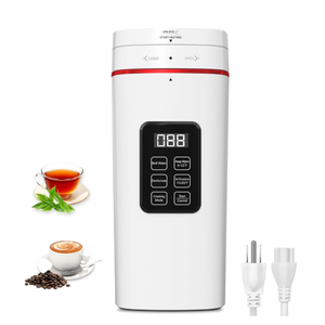 Travel Electric Kettle Portable 304 Stainless Steel LED Display Temperature Adjustable BPA Free Child Lock Mini Kettle,Small Hot Water Boiler Auto Shut-Off