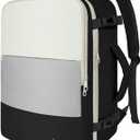 Taygeer Travel Backpack for Women, Business Backpack with Water Bottle Pocket, Airline Approved Carry on Backpack with Shoe Compartment, Laptop Bag for Women Men Weekend Gym Business, Beige Gray Black