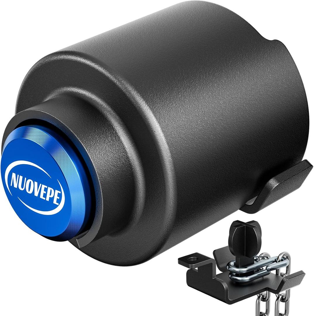 Trailer Lock Fits 2 5/16 Inch Couplers, Secures Safety Chains Anti-Theft Ball Hitch Lock, Pry-Resistant & Heavy-Duty Trailer Hitch Locks for RV | Cargo | Camper | Dump Trailer (Blue)