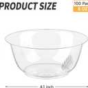 Qeirudu 8 oz Small Clear Plastic Bowls, 100 Pack Disposable Hard Plastic Party Serving Bowls for Fruit, Desserts, Parfaits, Ice Creams, Snacks
