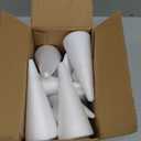 Bright Creations 16 Pack Foam Cones for Crafts - 4 Assorted Sizes for Trees, Holiday Decorations - Handmade Gnomes (White, 2.2-6 in) - Craft Cones - Cone Shape Foam - Foam Tree Cones