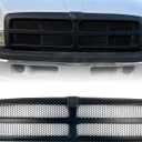 Front Mesh Grille for 1994-2002 Dodge Ram 1500 2500 3500 Pickup Truck Honeycomb Grill Insert (Black)