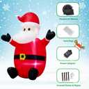 8 Foot Christmas Inflatable Black Face Santa Claus Decoration for Outdoor Yard，Christmas Black Santa Claus Indoor Blow up Decoration-WM-19