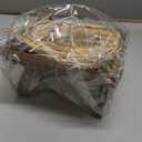 Menkxi Baby Jesus Manger Ornament Wooden Manger with Natural Hay Jesus Nativity Scene Decoration Religious Christmas Decoration Mini Manger for Indoor Nativity Scene