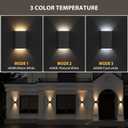 Solar Wall Light Outdoor, 3000/4000/6000K 3 Modes Dusk to Dawn Lighting Wall Sconce IP67 Waterproof Up and Down Solar Lights Outdoor Front Door Light for House, Garage, Porch, Doorway, Fence (6PACK)