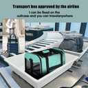 Cat Carrying Case Pet Dog Carrier Soft-Sided Cat Bag Airline Approved, Pet Travel Carrier Up to 15 Lbs, Collapsible Cats Carrier Dog Carrier for Medium Small Cats Dogs(17x11x11 Green)