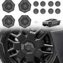 BestEvMod 4PCS Full Coverage Wheel Center Hub Caps Cover Compatible with Tesla Cybertruck 2026 2025 2024 Accessories Wheel Removable Hub Center ABS Caps Easy to Install Fit All Terrain Tires ONLY(V2)