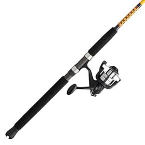 Ugly Stik Bigwater Spinning Reel and Fishing Rod Combo, Black/ Red/ Yellow