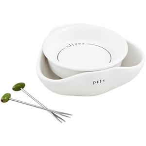Mud Pie Stacked Olive Dish; bowl 2" x 5 1/2" dia | pick "
