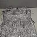 Kaei&Shi Sequin Mini Dress, Sparkly Fringe Cocktail Party Dresses for Women, Homecoming Disco Dance Outfits Silver Grey X-Large