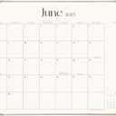 Simplified Desk Calendar 2025-2026 with Desktop Mat, Cabbrix Large Desk Pad Calendar 21" x 16-1/2" Inch Runs From January 2025 to June 2026, Desk Blotter Calendar for Home School and Office (Apricot)
