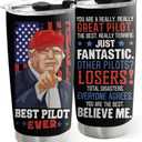 Pilot Tumbler 20oz, Pilot gifts for Men, Pilot Gift Idea for Birthday, Father's Day, Christmas Gift, Aviation Men, Funny Airplane Present, Stainless Steel Cup