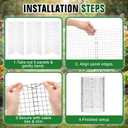 60 Pcs Large Plant Protectors from Animals 24" x 12" DIY Metal Plant Cage for Outdoor Plants Reusable Plants Cage Chicken Wire Cloche with Zip Ties and U Stake to Keep Rabbit Out for Vegetable