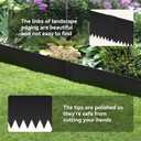 6PCS 10 inch Steel Landscape Edging Kit - 40" L x 10" H Each (20ft Total) Galvanized Steel Edge for Lawn Yard- No-Dig Hammer-in Heavy Duty Metal Edging Border with 6 Clips