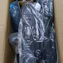 Sweetcrispy Ergonomic Office Chair Heavy Duty Task Desk Chair with Flip-up Arms, PU Leather, Adjustable Swivel Rolling Chair with Wheels, Beige : Office Products