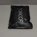 QACCF Mens 70s hippie Short Straight Black Vincent Vega Costume Wig with Widows Peak + 1 Bolo Tie