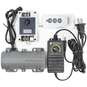 3800RPM Electric Vibration Motor with Speed Regulator + Remote Control, DC 12V Vibrating Motor 10W for Electric Massage Chair Bed Industry Sieve Shaker More