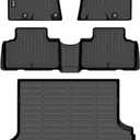 Floor Mats & Cargo Liner Custom for Genesis GV80 5 Seats 2021-2025 2026 (Not for Coupe) All Weather Protection TPE Heavy Duty Non-Slip Automotive Floor Liners Fits Full Set Accessories, Black