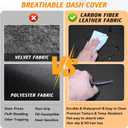 Dash Cover Fit for Toyota Tundra 2022-2026 | Faux leather dashboard cover dash mat, non-slip sunshield glare protector, interior accessory