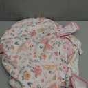 Baby Car Seat Cover Winter, Windproof Carseat Covers for Newborn with 2 Layers Window, Pink Flowers Infant Car Seat Canopy for Girls with Minky Dot Backing, Keeps Babies Warm and Cozy