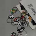 Batiyeer 36 Pack Soccer Keychains Bulk Soccer Party Favors Sports Key Chains Funny Ball Keyring for Women Men Sport Team Players Birthday Party Bag Gift Fillers