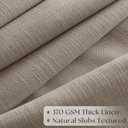Burlywood Birch Pinch Pleated Linen Curtains 1 Panel for Living Room Bedroom Memory Training Shaped Grey Beige Pleat Drapes Taupe Light Filtering Non See Through Window Curtain Sliding Door 70x108