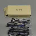 Gaoye Professional Reading Glasses for All Day - Computer Readers with Blue Light Protection - Value Pack (B1-5 Pack Light Black)