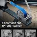 ZOMIYU 4000lb Boat Trailer Winch with Strap, 2-Way Ratchet 5.4:1/16.6:1 Gear Ratio, Enhanced Gear, Ratchet Switch and Handle, Heavy Duty Hand Winch for Boat, Trailer, ATV, Marine, Jet Ski