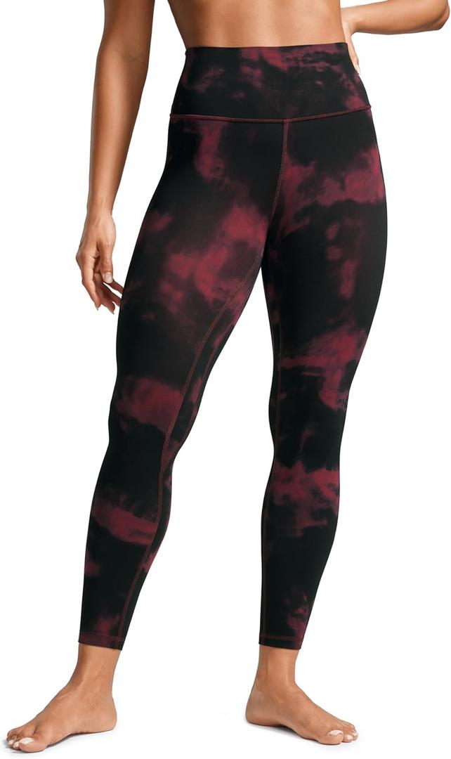 CRZ YOGA Womens Butterlift High Waisted Workout Leggings 25" - Pilates Gym Athletic Yoga Pants Buttery Soft (Medium, Burgundy Tie Dye Flowers) CRZ YOGA Womens Butterlift High Waisted Workout Leggings 25" - Pilates Gym Athletic Yoga Pants Buttery Soft (Medium, Burgundy Tie Dye Flowers)