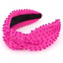 YISSION 1PC Pearl Knotted Headband for Women Non Slip Beaded Headband Wide Pearl Headbands Jeweled Embellished Hairband Hot Pink Head Band Hair Accessories for Women Girls