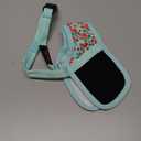 HEELE Dog Muzzle,Soft Nylon Muzzle Anti Biting Barking Chewing,Air Mesh Breathable Drinkable Adjustable Loop Pets Muzzle for Small Medium Large Dogs 4 Colors 4 Sizes (P-Cyan Flower, L)