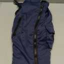 Dog Winter Coat with Harness Built-in | Waterproof Dog Jacket with Zipper & Fleece Lining | Reflective Cold Weather Coat for Small Medium Large Dogs (Navy Blue)