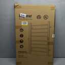 Towel Warmer Heated Towel Bar-Rack - Nopwer Bathroom Wall Mounted Electric Towel Drying Plug-in Matte Black 8 Bars