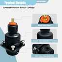 GP800881 Pressure Balance Cartridge Replacement for Kohler K-8304 Pressure Balance Valve,One-piece Design,Black