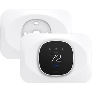 Wall Plate Cover Compatible with New 2025 Ecobee Smart Thermostat Essential, Practical Ecobee Thermostat Trim Kit, Programmable WiFi Thermostat Accessory (2, Pure White)
