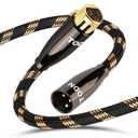 TODN Balanced XLR Mic Cable for Audiophile, OCC-Core, Dual-Shielded XLR Microphone Cord (3ft/1m, 1 Piece)