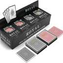 CHH Royal 100% Plastic Standard Poker Size Playing Cards  3.5" x 2.5" with Protective Cases  Durable and Washable  Professional Casino Size - 12 Pack