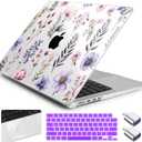 for MacBook Pro 14 inch Case 2026 2025-2021 Release M5 M4 M3 M2 M1 Pro/Max A3427 A3426 A3434 A3112 A3185 A3401 A2918 A2992 A2779 A2442,Case&Keyboard Skin&Trackpad Film&2 OTG, Garden Flowers