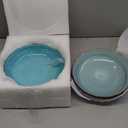 vancasso Bonita Pasta Bowls Set of 6, 50oz Large Salad Bowls for Kitchen, Stoneware Serving Bowls Dishwasher & Microwave Safe, Blue Bowl Set (Cool Color)