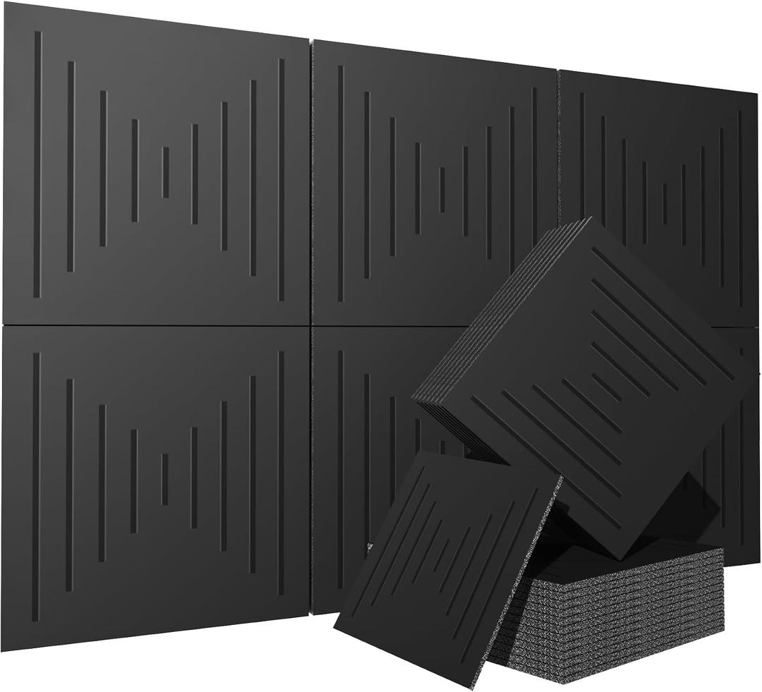 6 Pack Acoustical Wall PanelsTEMGCUAM 60" x 40" Large Art Acoustic Panels, Decorative Acoustic Panels, Sound Absorbing Wall Panels for Home, Office, Recording Studio