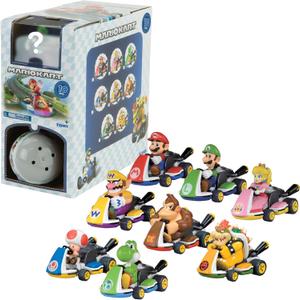 TOMY Mario Kart Pull Back Racers - Nintendo Mario Toys Including Mario, Luigi, Wario, Princess Peach, Bowser, Toad, and Yoshi - 10 Count - Video Game Collectibles - Ages 5 Years and Up
