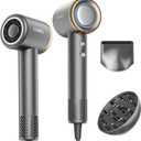 Hair Dryer, CONFU Ion Hair Dryer with Diffuser for Curly Hair, 110000 RPM Professional High Speed Blow Dryer, 1400W Diffuser Hairdryers Fast Drying for Women Men (Gray)